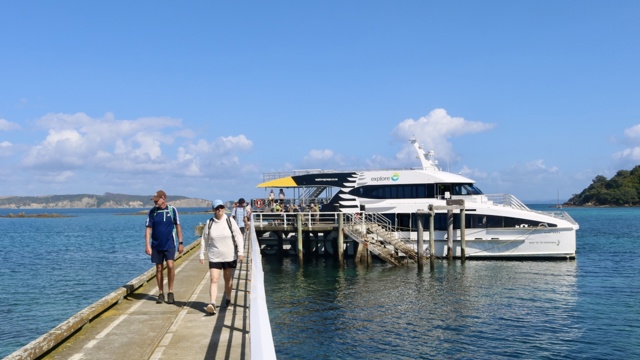 Explore Group | Tiritiri Matangi Island | Explore ferry at the wharf