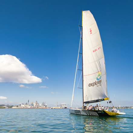 Explore Group | Auckland | Sailing with city in background